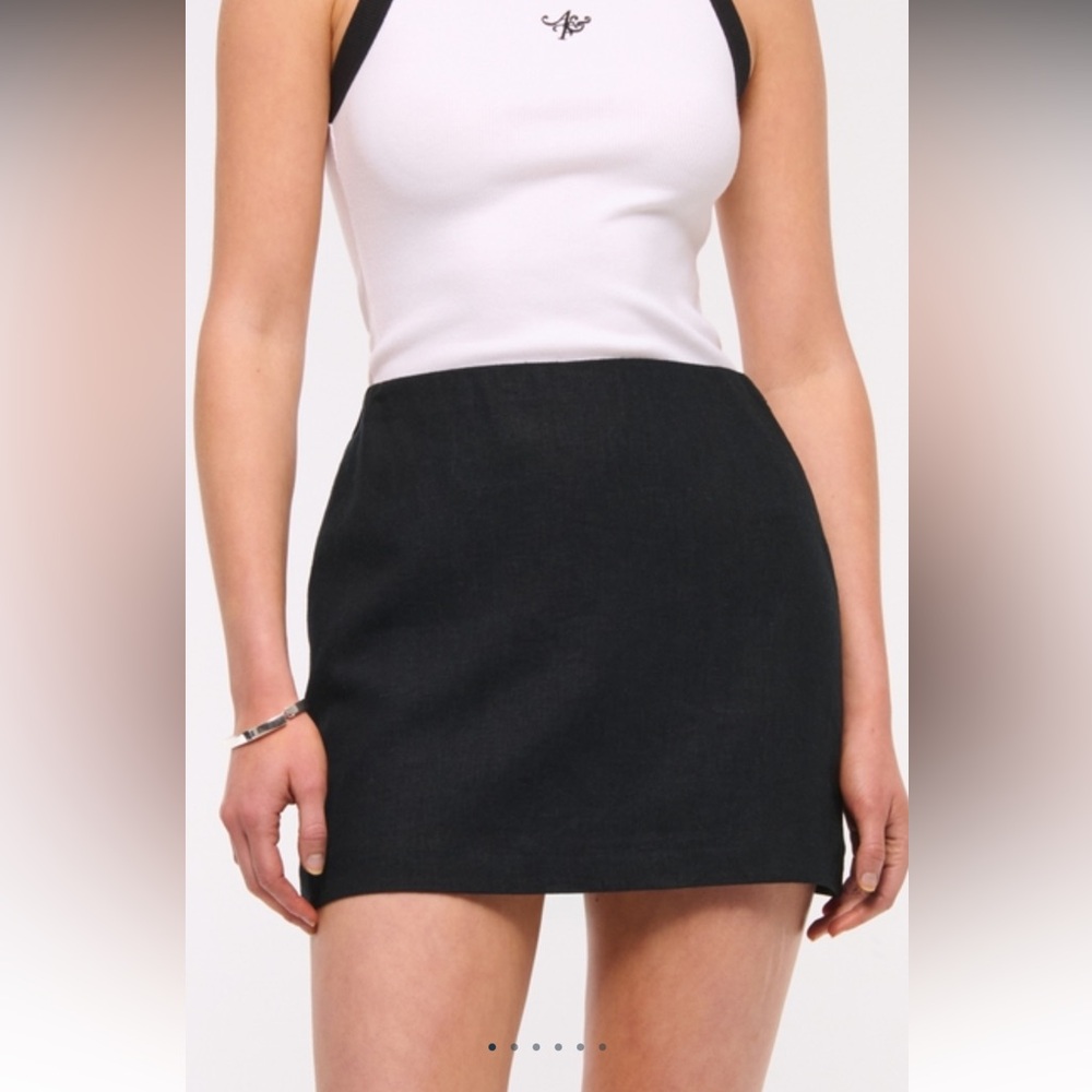 Abercrombie & Fitch Black linen Mini Skirt